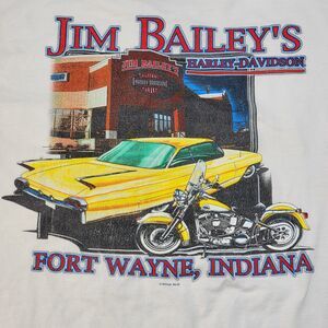 Harley Davidson Graphic Tee Fort Wayne In White - Size XL